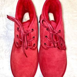 UGG Samba Red Suede Chukka Boot NEUMEL S/N 3236, Mens 10/11/12/13